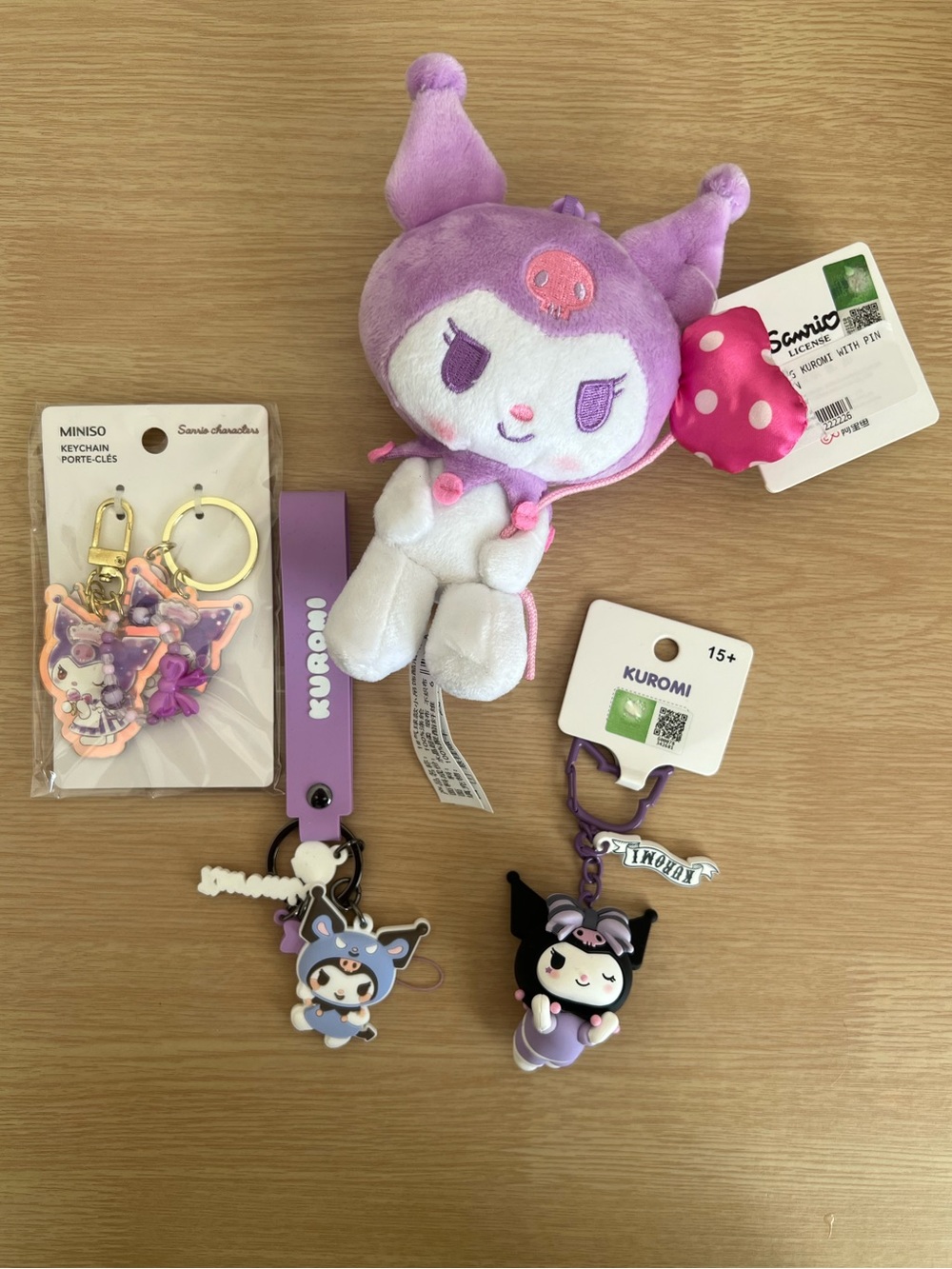 NWT and NWOT Miniso x Sanrio Kuromi Keychains